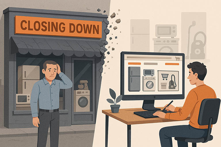 طراحی سایت لوازم خانگی تنها راه نجات فروش کسب کار ها لوازم خانگی سنتی