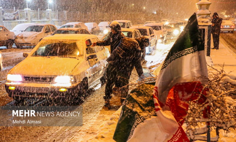 بارش شدید برف زمستانی در بجنورد